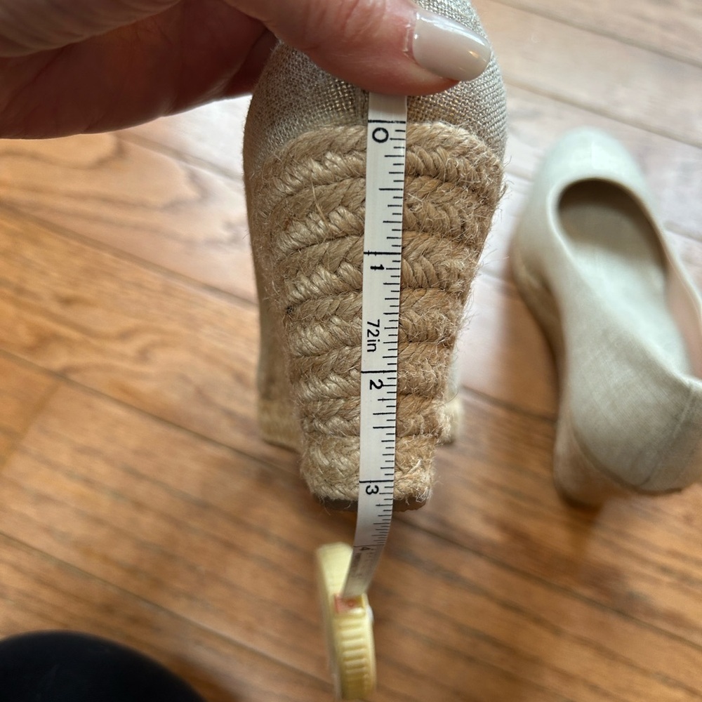 J. Crew Seville Espadrille Wedges in Metallic Gold Canvas - Picture 6 of 12